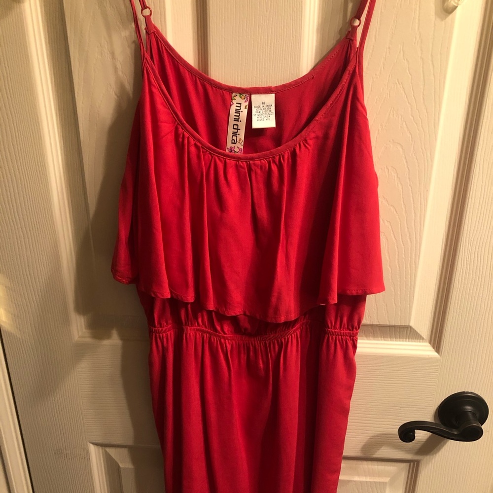 orange/red layered dress